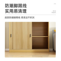 木质矮柜移门阳台柜办公储物柜玄关柜地柜文件柜推拉门柜子储物柜员工柜收纳置物柜三层 1000*500*1000mm