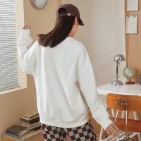 [1折价19元]唐狮秋季新款女卫衣圆领宽松设计感上衣可爱减龄小个子外套