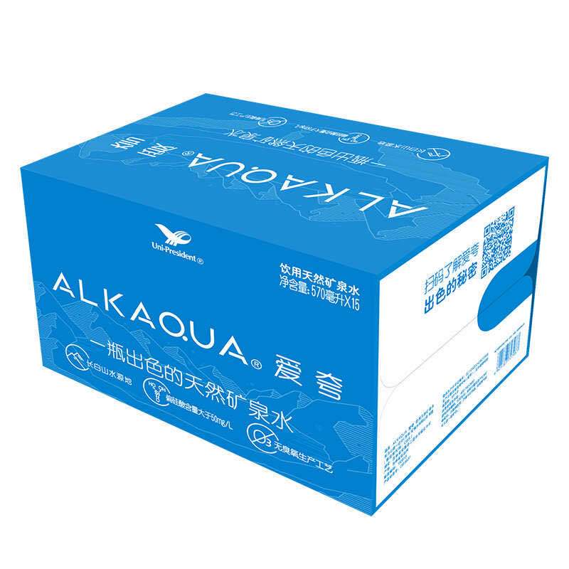 统一 爱夸饮用天然矿泉水570ML （1*15瓶）