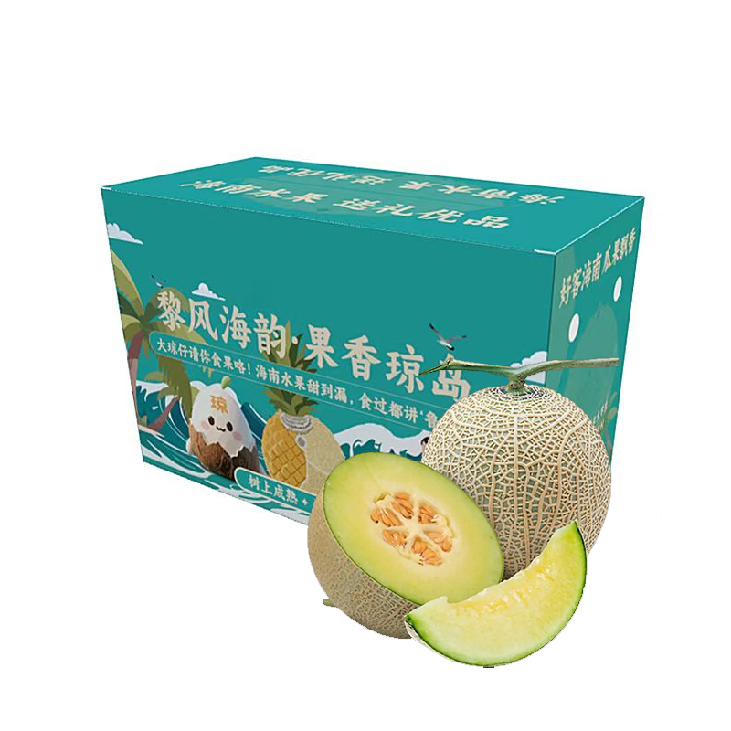 礼盒装【熊猫鸟】新鲜网纹蜜瓜 净重4.5斤 1-4个 应季水果 新鲜甜瓜 鲜果