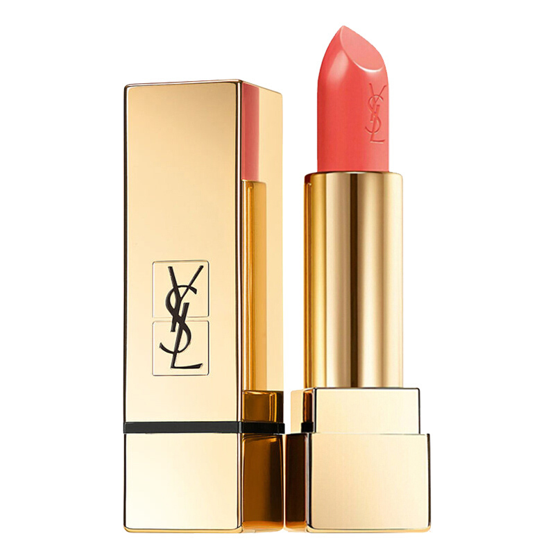 YSL/圣罗兰纯口红51#莹亮珊瑚橙 迷魅纯漾亮采方管口红纯膏 3.8g