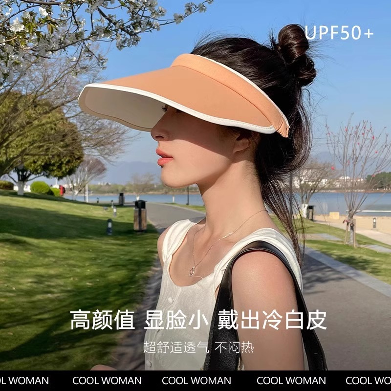 夏季防紫外线花瓣边海边空顶女韩出游遮脸太阳帽大檐遮阳帽3759Z