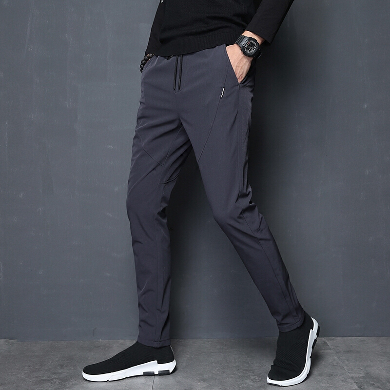 运动裤男青年休闲裤男修身小脚裤子男韩版潮流哈伦裤修身型夏裤男