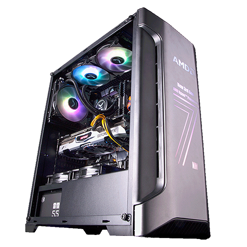 攀升 AMD 锐龙R7 3700X/RX5700 8G台式电脑主机 高配吃鸡主机 电竞游戏主机 组装机高清大图