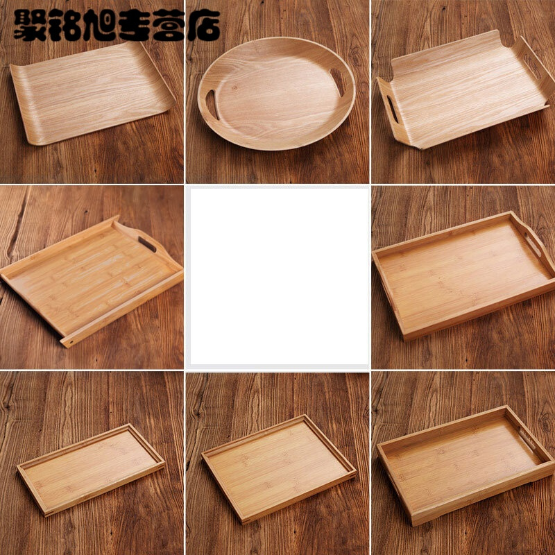 功夫茶具大小号茶托茶台日式简约竹托盘长方形木质茶海竹制茶盘