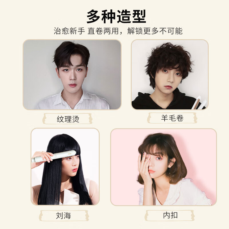 雷瓦(RIWA)卷直两用顺滑造型器 一档恒温190℃ (RIWA)RB-8207/RB-8206高清大图