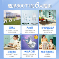 A.O.史密斯家族年轻时尚品牌-佳尼特 2升大流量净水器家用直饮即滤大白系列CXR800-T1 反渗透无桶净水机纯水机