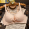 YUNWUXIN小胸聚拢无钢圈内衣加厚款平胸专用显大调整型收副乳文胸少女黑色胸罩