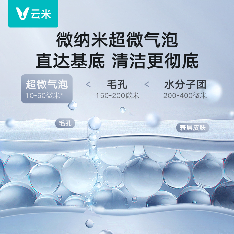 云米气泡美肤洗燃气热水器Super 2Max超微气泡净护美肌APP智控增压零冷水十重防护JSQ30-VGW1629
