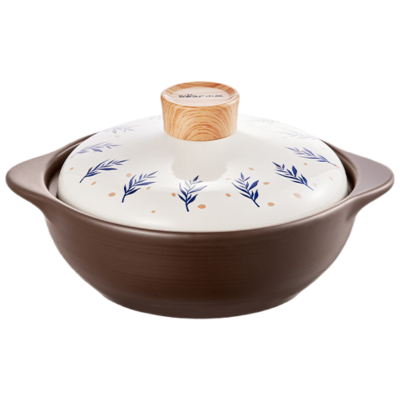 小熊砂锅煲家用耐高温干烧不裂煲仔饭燃气灶【1.6L】 CP-JG024-P01