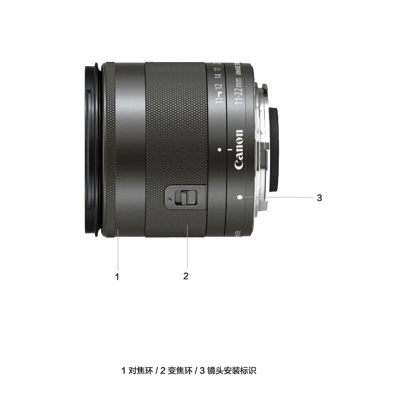 佳能（Canon）EF-M 11-22mm f/4-5.6 IS STM 佳能卡口 55mm口径 微单广角变焦镜头高清大图