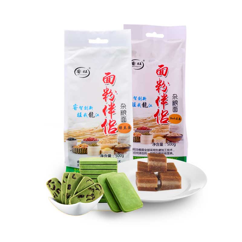 睿旺(RUIWANG) 绿豆面粉 红小豆面粉 面粉伴侣 五谷杂粮面粉 高筋粉 饺子馒头粉 净含量1kg高清大图