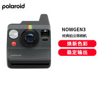 PolaroidNowGen3宝丽来拍立得胶片相纸相机生日结婚伴手礼送闺蜜黑色相机+i-Type白框彩色相纸*1