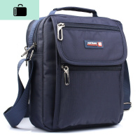 男士挎包休闲斜挎包尼龙牛津纺男士单肩包帆布旅游运动手提小背包NEWLAKE 蓝色