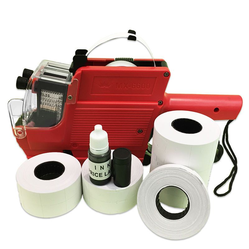 十位mx6600打码器市打印价格标签打码机手动双排打价器标价机视频