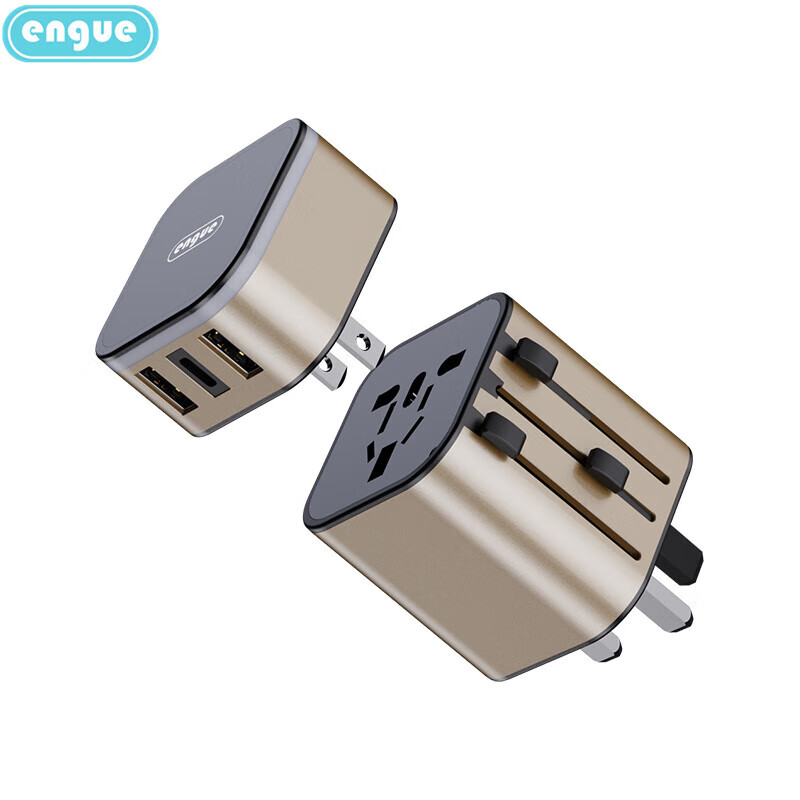 engue 恩谷 劲量 3.4A双USB+Type-c全球转换插头 EG-701高清大图