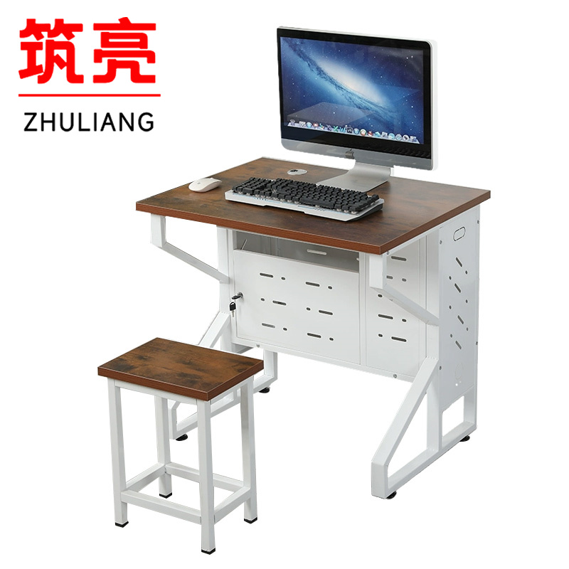 筑亮 单人电脑桌 H80+1椅 套高清大图