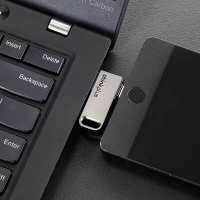 联想（thinkplus）USB3.0 三合一U盘 可接Typc-C 三接口设计 手机电脑两用 MU100深灰色 64G