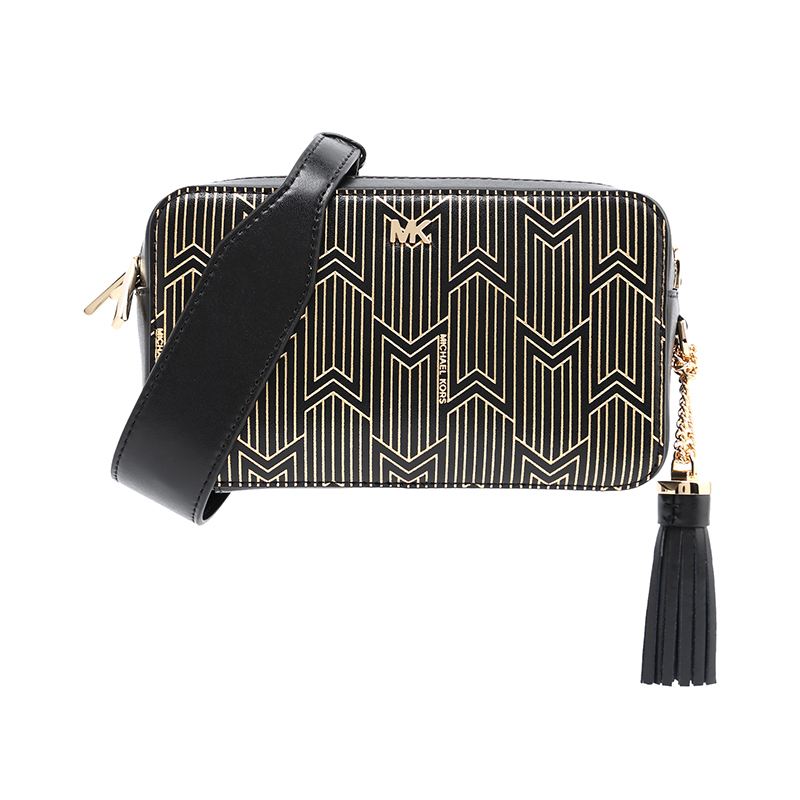 Michael Kors/迈克·科尔斯女士牛皮相机包32F8GF5M5T黑金色039