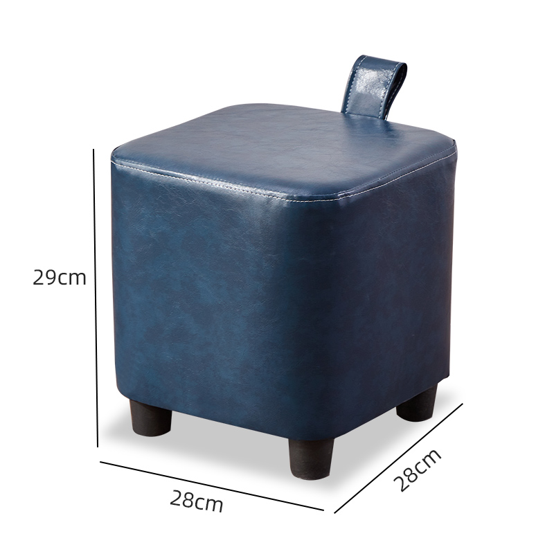 三金鑫轻奢换鞋凳玄关小凳子家用创意手提小板凳可爱矮凳客厅网红方脚凳可叠放 宝黛蓝大号