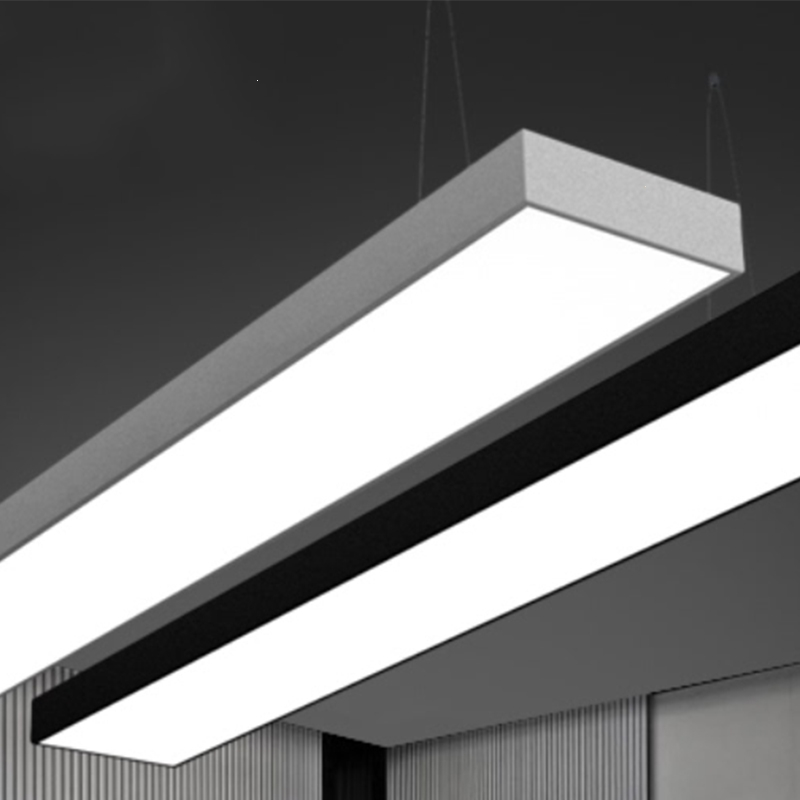 led办公室灯长方形方通吊线吸顶灯古达简约现代店铺商用超亮长条吊灯