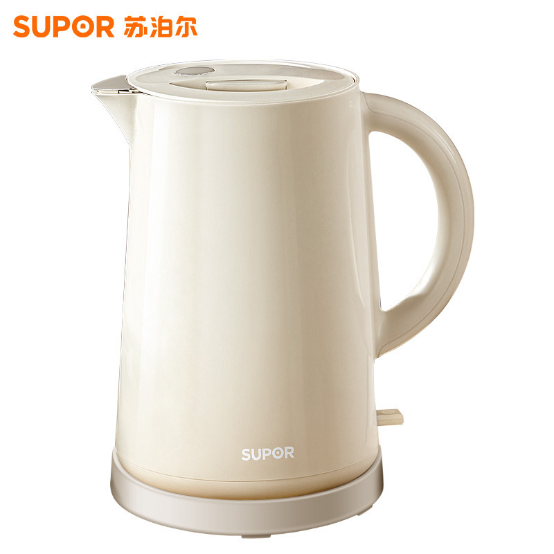 苏泊尔(SUPOR)电水壶双层防烫密闭锁水316L不锈钢童锁少蒸汽防干烧SW-15FQ01A