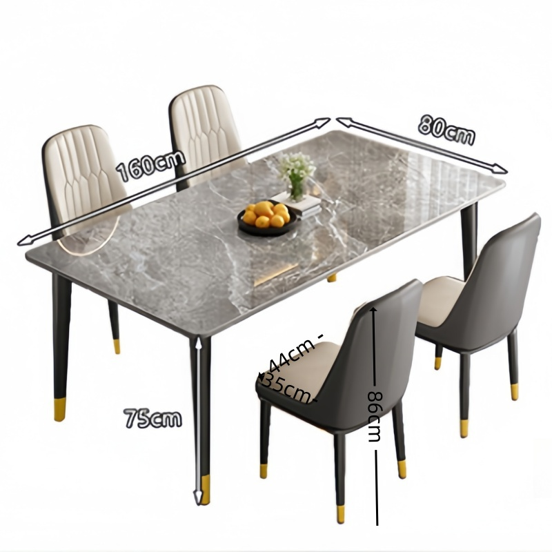 依韵珂餐桌椅一桌四椅160*80*75cm套高清大图