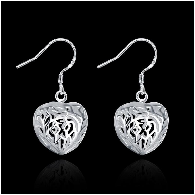 E075Women silver plated earring镀925纯银日韩时尚甜美耳环饰品