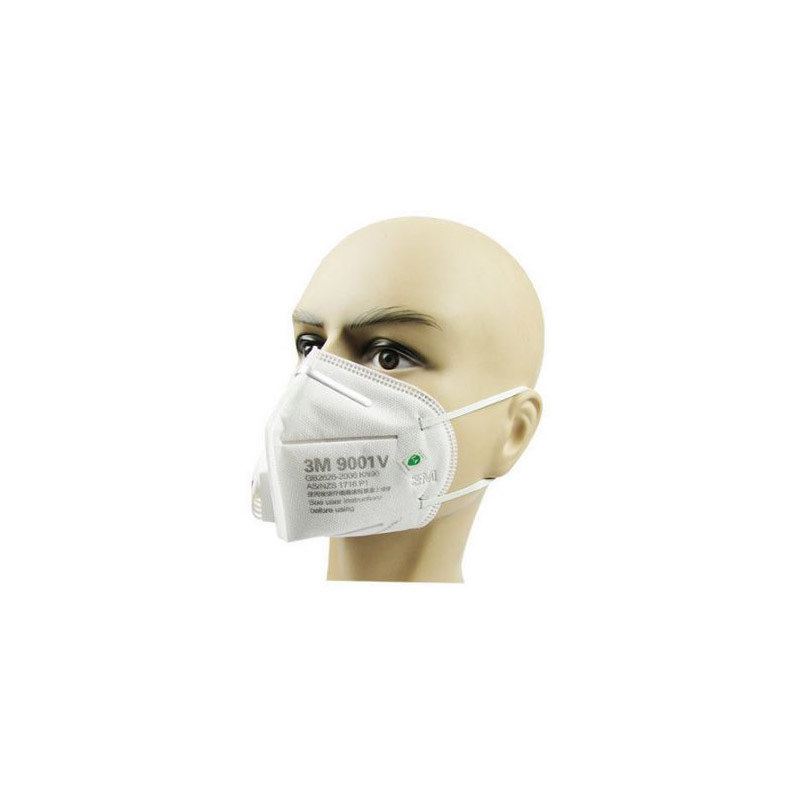 3M 折叠式带阀防护口罩环保包装9001V