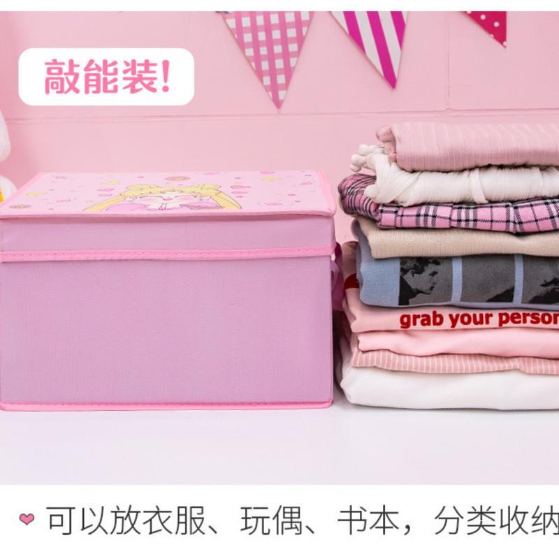 少女心卡通收纳箱可折叠玩具衣服书本宿舍家用布艺大小容量储物箱 玉桂狗 32*24*19CM[中号]