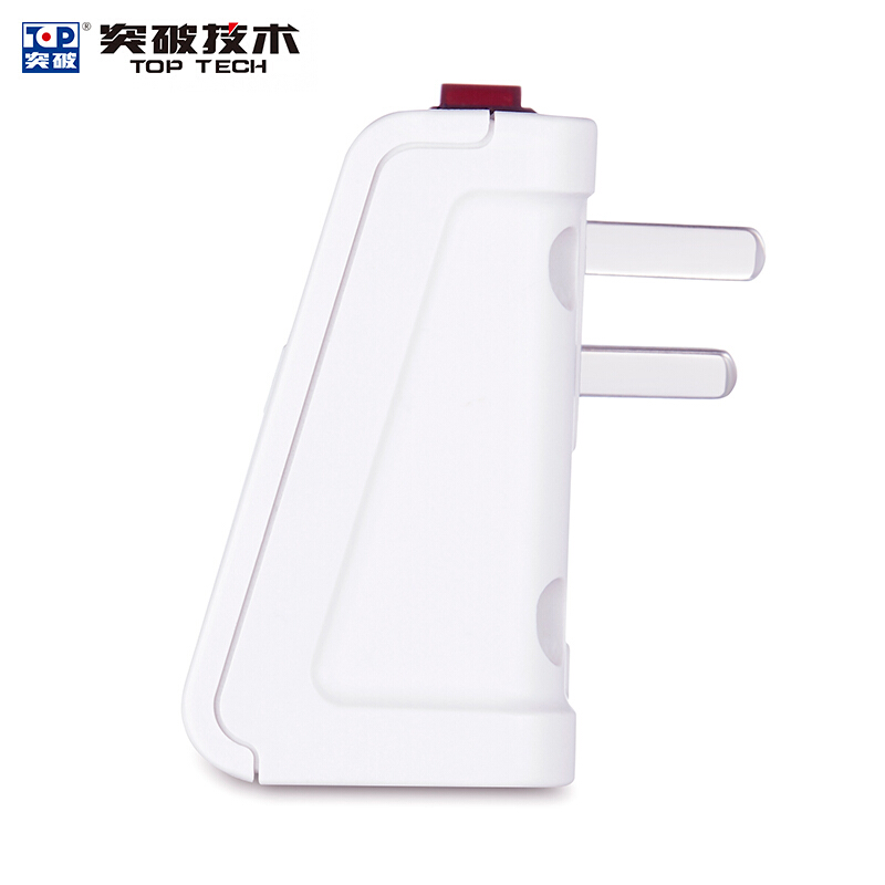 突破(PTOTOP)TZ-C08无线转换插座 3位多功能一转三插头 分控开关墙面扩展转换器 转化器 过载断电