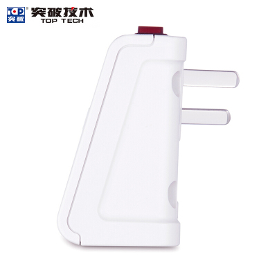 突破(PTOTOP)TZ-C08无线转换插座 3位多功能一转三插头 分控开关墙面扩展转换器 转化器 过载断电