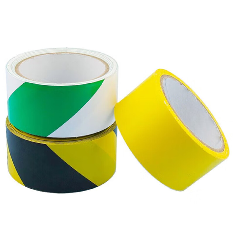 曼朗(MANLANG)车间划线安全标识胶带PVC斑马线警示胶带 黄色1卷48mm*16y