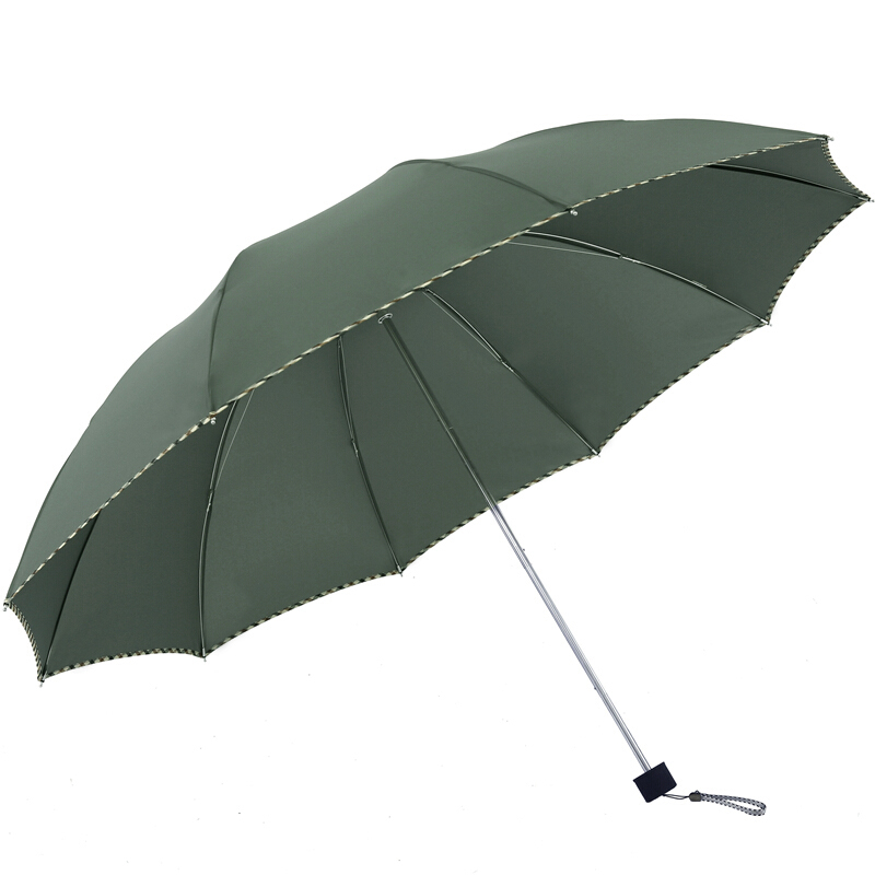 天堂伞 三折晴雨伞双人加大经典商务伞强效拒水男女通用大伞64cm*10骨 3311E碰高清大图