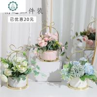 仿真花假花客厅装饰品摆件茶几花餐桌花摆花干花花艺摆设花绣球菊 封后 组合二