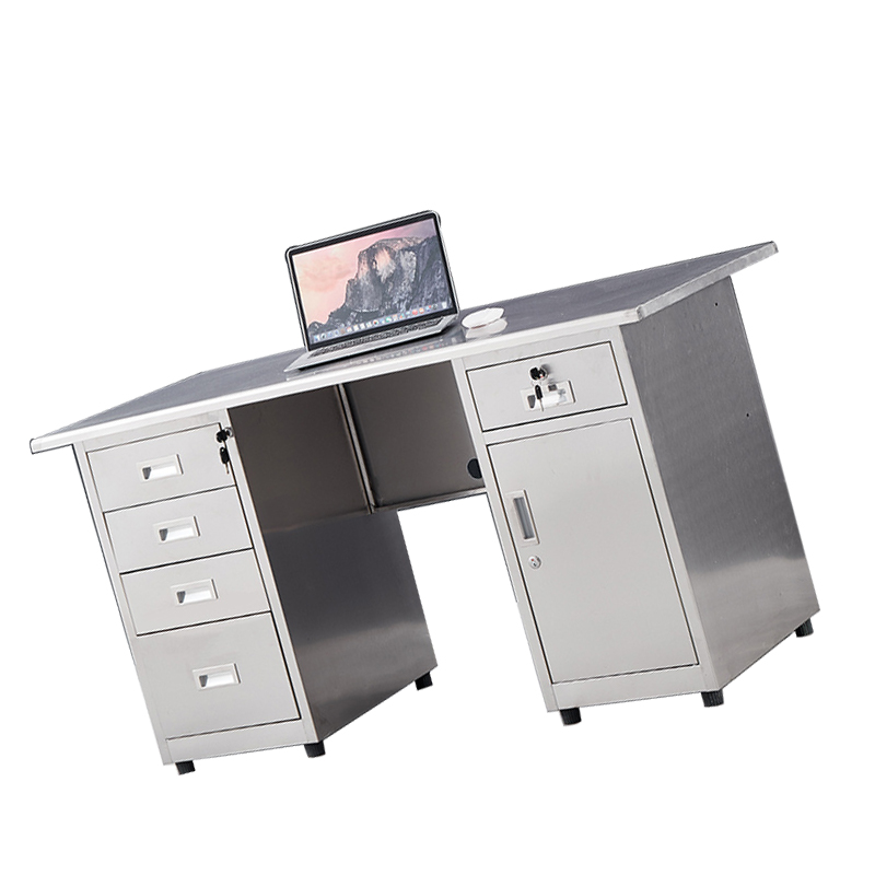 翼澜 不锈钢电脑桌 1.4m 张高清大图