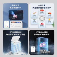 海尔(Haier)100升家用卧式冰柜冷柜小冰箱 减霜80% 断电保护 一级能效 3D逆循环速冷BC/BD-100GHD