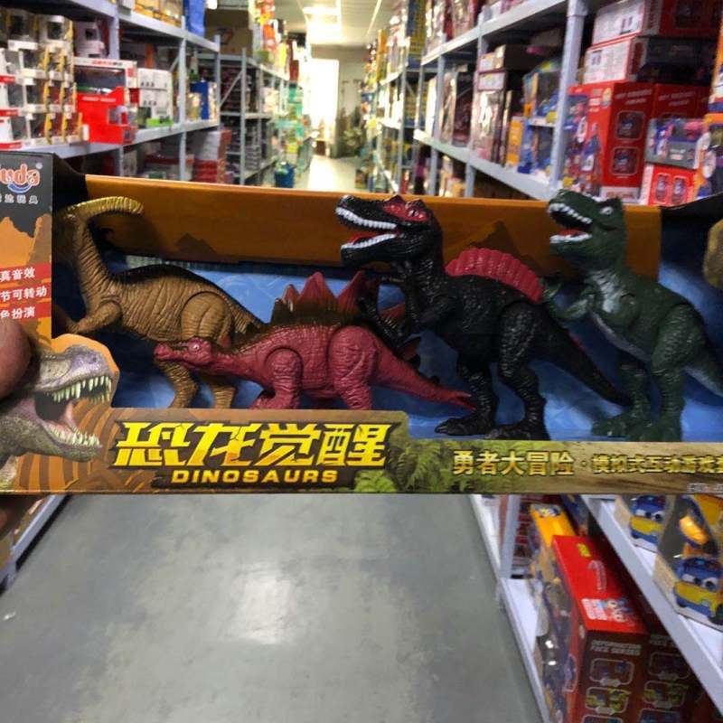 骏达恐龙觉醒勇者大冒险模拟亲子互动仿真音效关节可动恐龙玩具恐龙(4只装-恐龙觉醒)