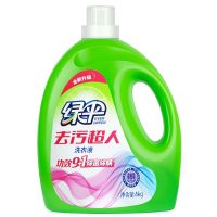 绿伞洗衣液4kg瓶装 深层洁净去渍柔顺护衣低泡易漂洗 熏衣草香