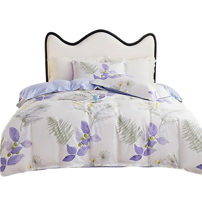 唐纳家纺全棉四件套-云杉花叶 被 套:200*230CM 床 单:230*245CM 枕 套:48*74CM*2