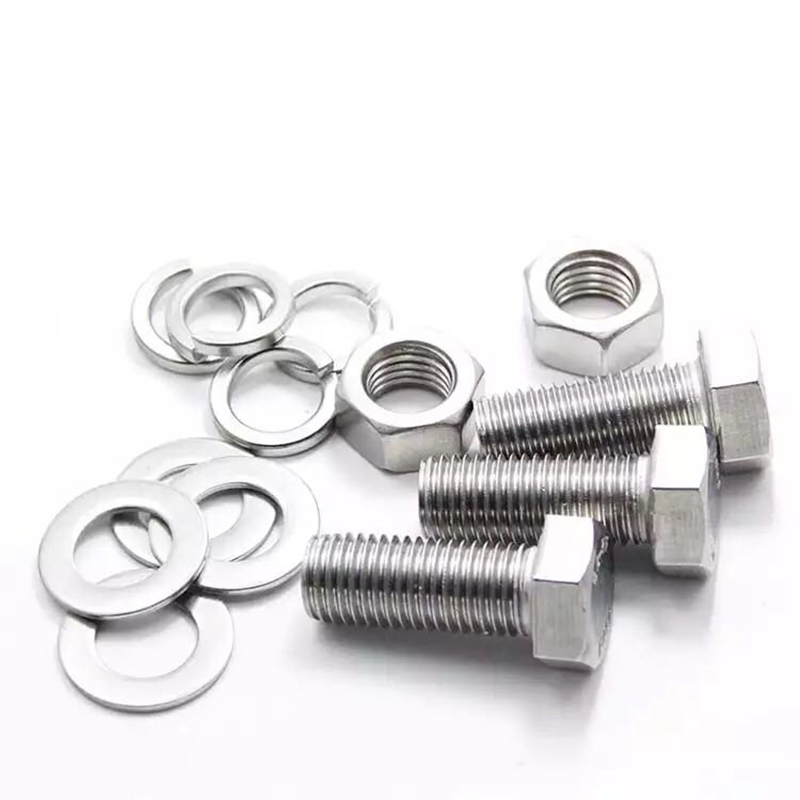 304不锈钢外六角螺丝 螺丝螺母套装 M6*30mm(15套)