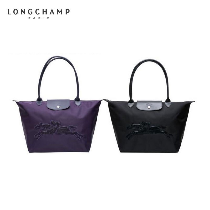 珑骧(Longchamp)女包 时尚帆布搭扣女士长柄休闲单肩包 软手提包1899496系列