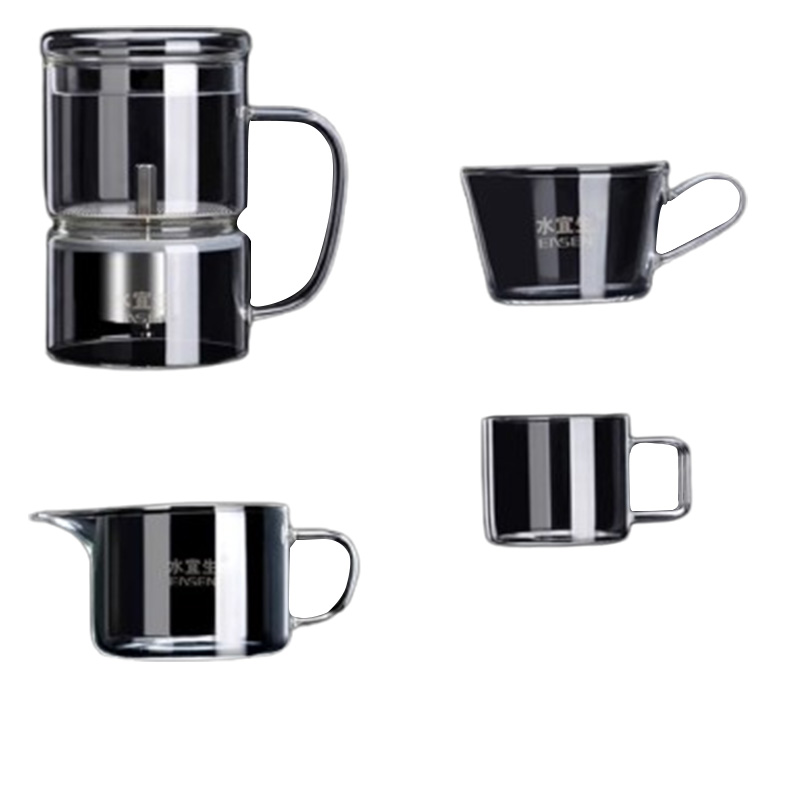 水宜生玻璃茶具套装出水顺畅高透自动滤茶实用便捷泡茶C808