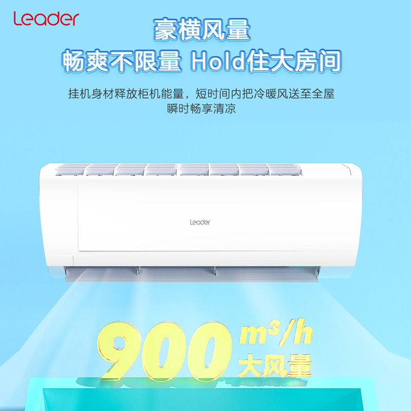 海尔智家leader空调2匹 家用空调挂机 新1级 自清洁 大风量 节能省电KFR-50GW/18MDA81TU1套机高清大图