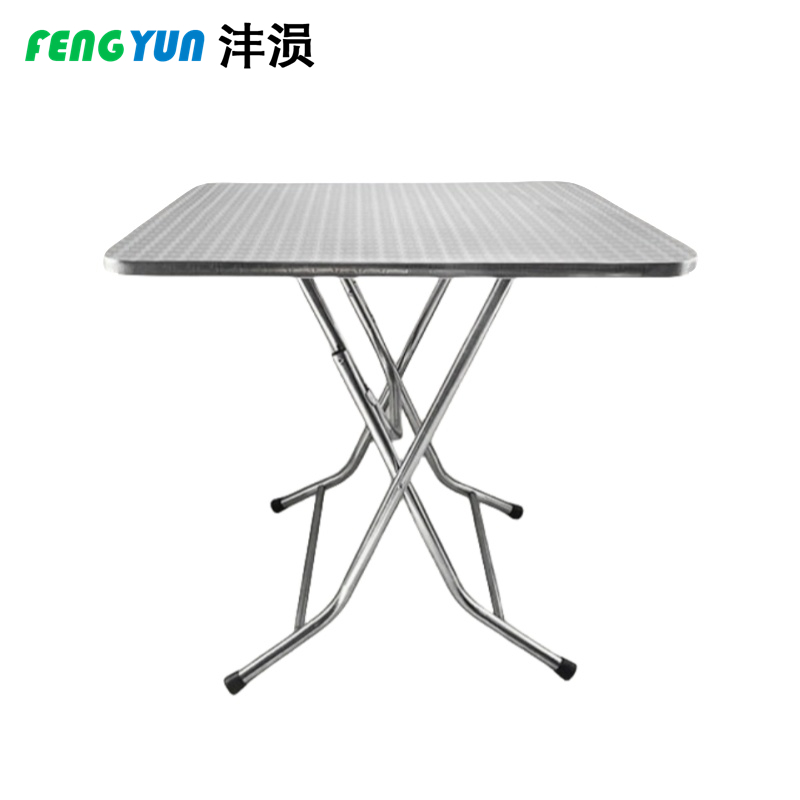 沣涢 不锈钢连体方台桌 90x72cm 张高清大图
