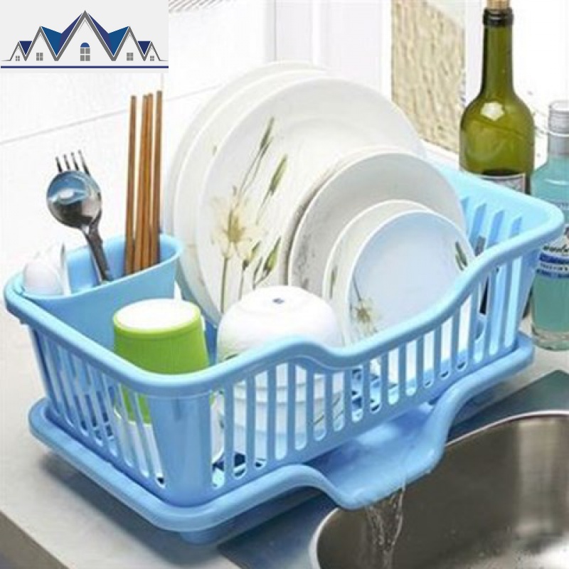 滴水碗架碗碟沥水架塑料角架厨房小件用具碗柜厨具置物架【2月1_398 正面出水蓝色