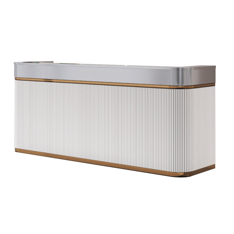 中豫鑫泽ZYXZ5041849 吧台收银台烤漆小型柜台简约现代商用吧台桌公司前台接待台 2.0米