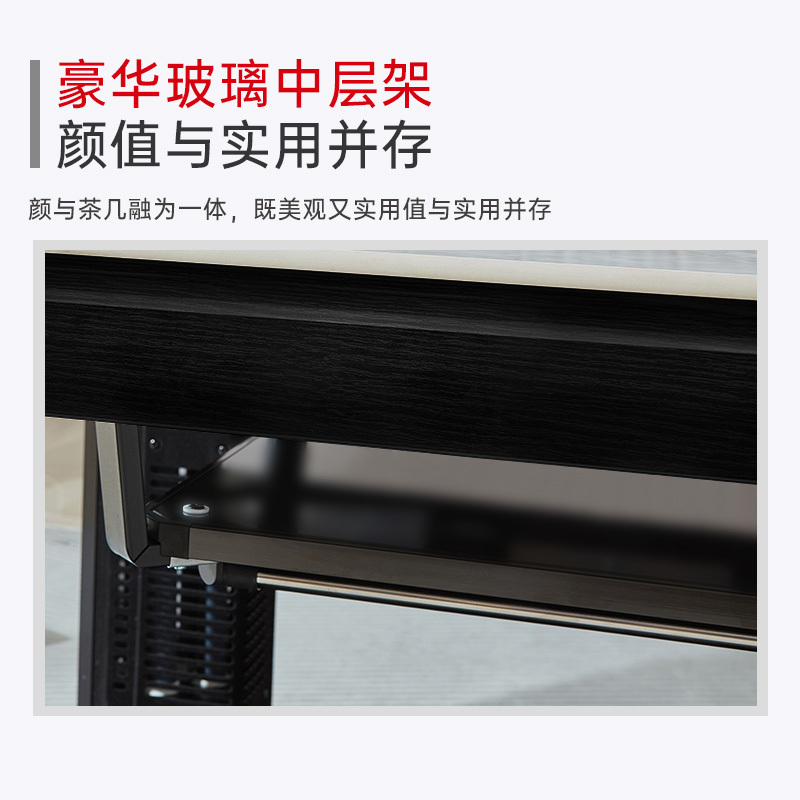 一均牌语音升降可移动电暖炉烤火桌家用长方形烤火茶几电暖桌变频取暖桌餐厅电炉茶几取暖茶几烤火炉 A53水晶帝王灰+平移系统