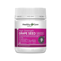 Healthy Care葡萄籽精华胶囊80粒/瓶装高含量58000mg 澳洲原装进口高浓原花青素胶囊 效期25.11左右