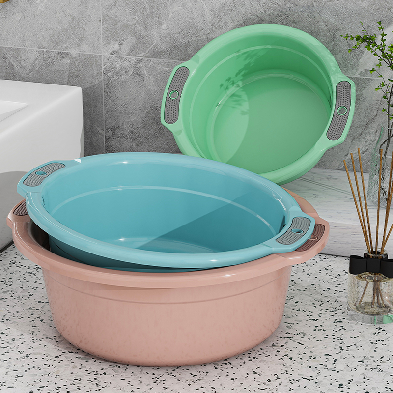 加厚脸盆家用塑料盆洗菜盆婴儿小盆子学生洗衣服洗衣洗脚盆Q3厨房高清大图